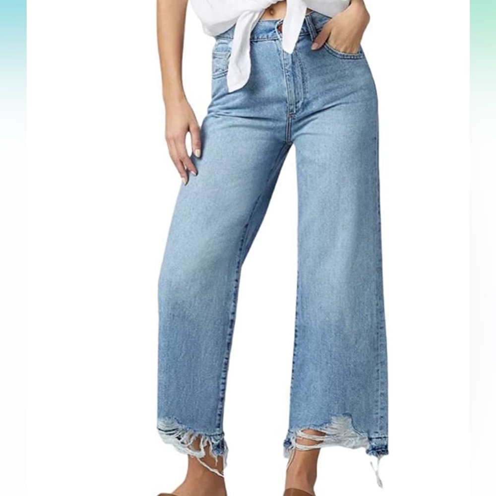 DL1961 Women's Hepburn Wide Leg High Rise Jeans